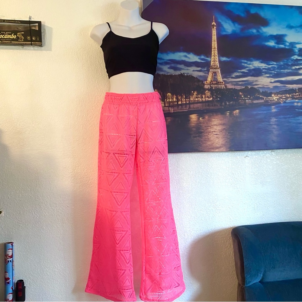 legaci neon pink cover up pants large